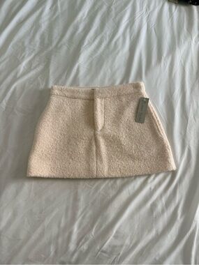 NWT Lizard Thicket Cream Bouclé Mini Skirt